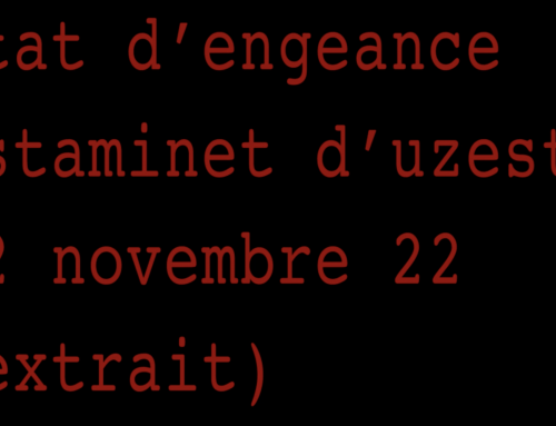 Etat d&rsquo;engeance – 11/22 – extrait