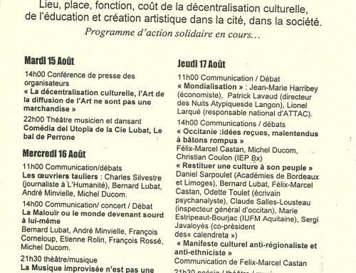 José Bové, Agnès Varda… – 08/2000